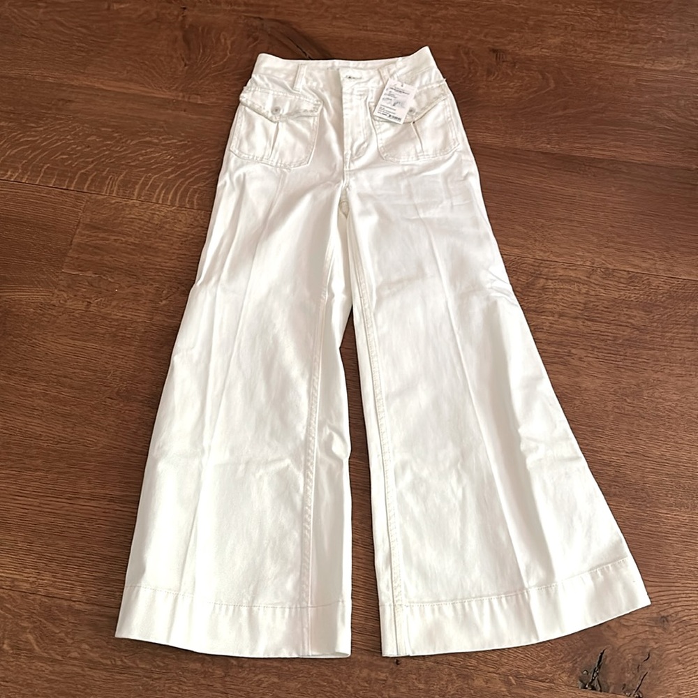 NWT Zimmermann denim pants jeans size 25 high waist wide leg